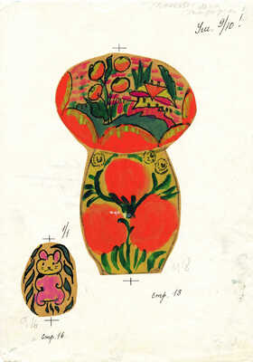 Маврина (Лебедева) Татьяна Алексеевна. Две иллюстрации к кн.: Маврина Т., Рогова А. Тарарушки, тарарушки - это русские игрушки. М.: Малыш, 1986 